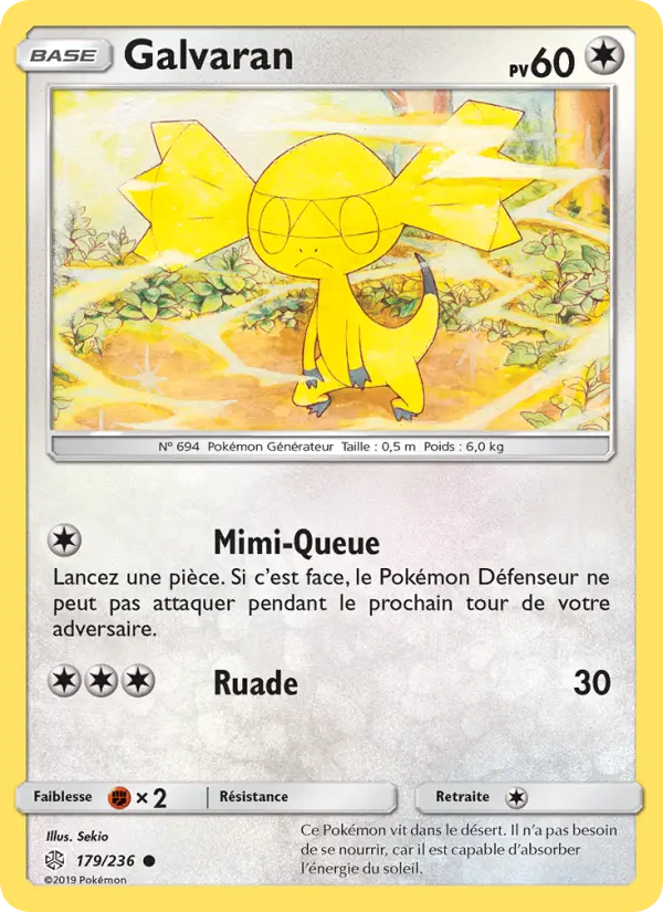 Scan HD carte Pokémon Galvaran 179/236 — Éclipse Cosmique