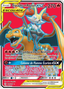 Carte Pokemon Dracaufeu et Roussil GX 212/236 Éclipse Cosmique