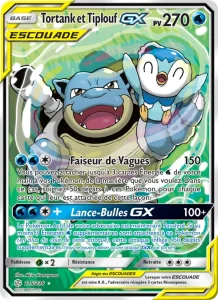 Carte Pokémon Tortank et Tiplouf GX 215 Éclipse Cosmique