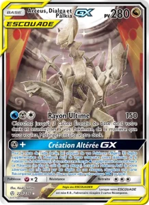 Carte Pokémon Arceus, Dialga et Palkia GX 221 Éclipse Cosmique