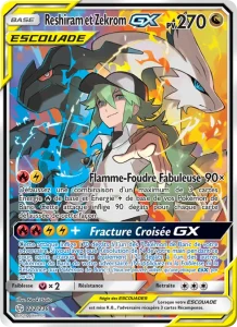 Carte Pokémon Reshiram et Zekrom GX 222 Éclipse Cosmique