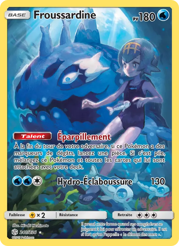 Scan HD carte Pokémon Froussardine 240/236 — Éclipse Cosmique