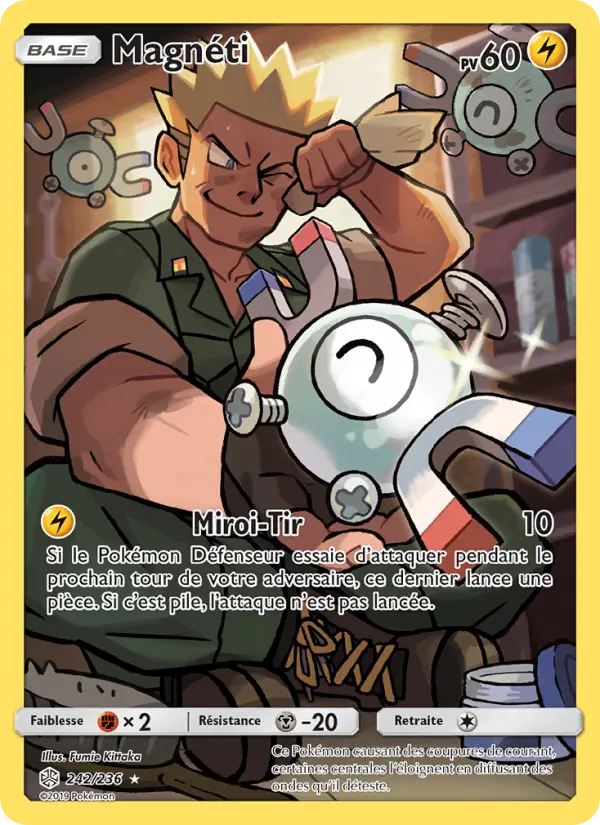 Scan HD carte Pokémon Magnéti 242/236 — Éclipse Cosmique