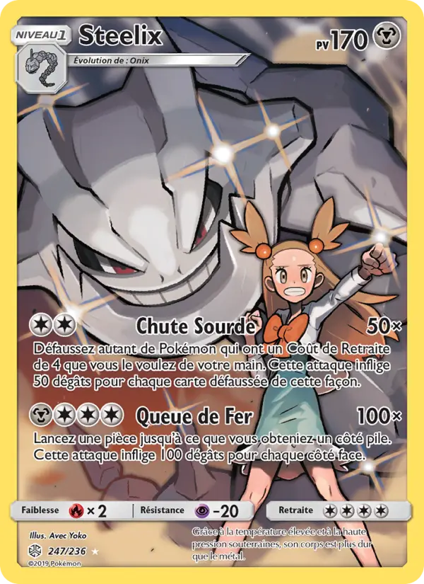 Scan HD carte Pokémon Steelix 247/236 — Éclipse Cosmique