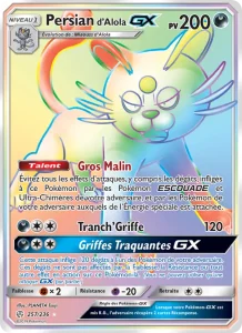 Carte Pokemon Persian d’Alola GX 257/236 Éclipse Cosmique