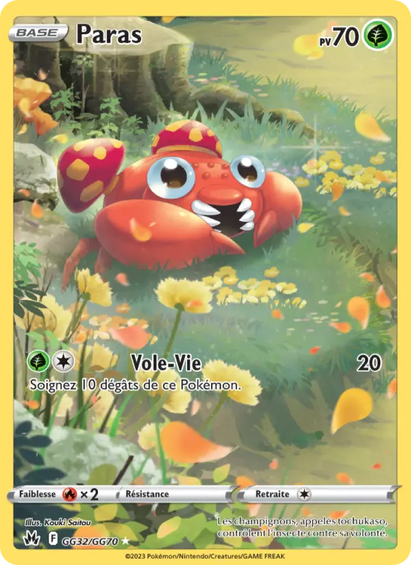 Scan HD carte Pokémon Paras GG32/159 — Zénith Suprême