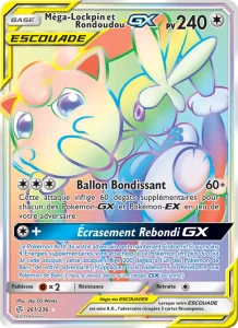 Carte Pokemon Méga-Lockpin et Rondoudou GX 261/236 Éclipse Cosmique