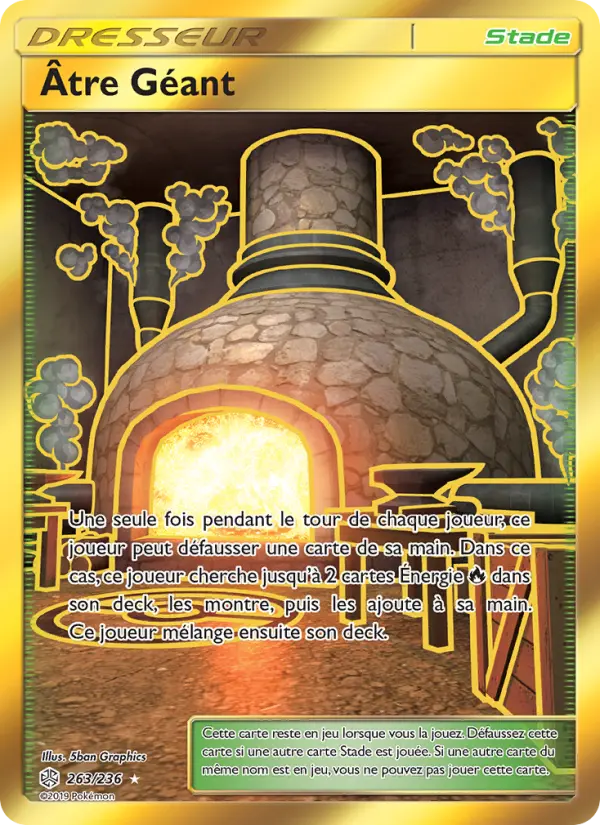 Scan HD carte Pokémon Âtre Géant 263/236 — Éclipse Cosmique