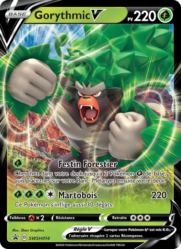 Scan HD carte Pokémon Gorythmic V SWSH014/107 — Promo SWSH