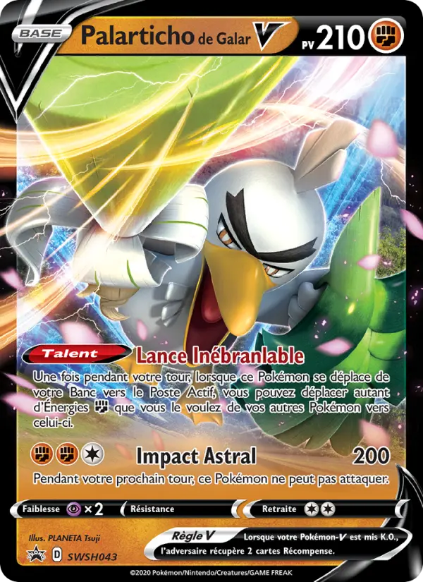 Scan HD carte Pokémon Palarticho de Galar V SWSH043/107 — Promo SWSH