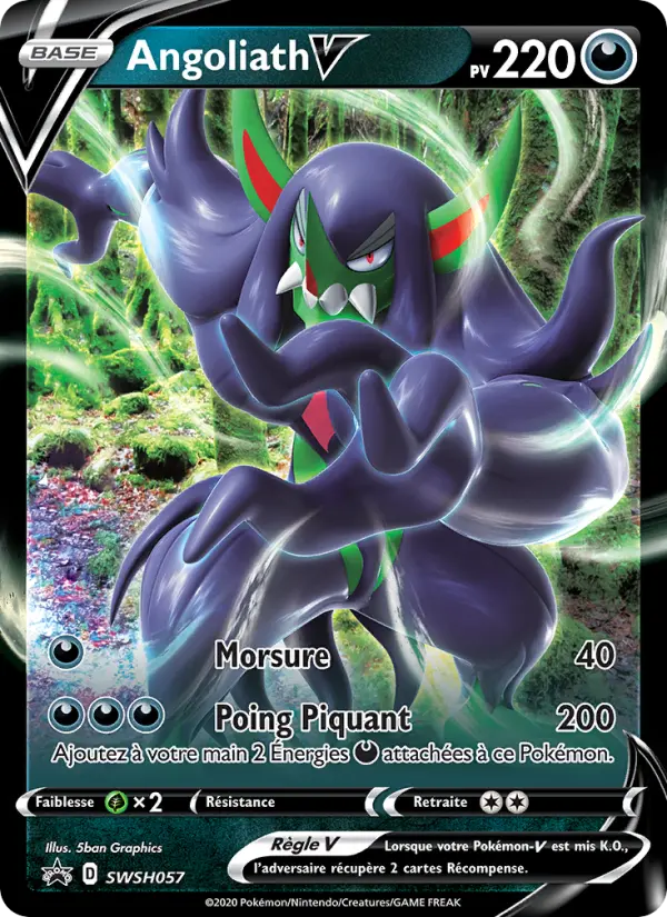 Scan HD carte Pokémon Angoliath V SWSH057/107 — Promo SWSH