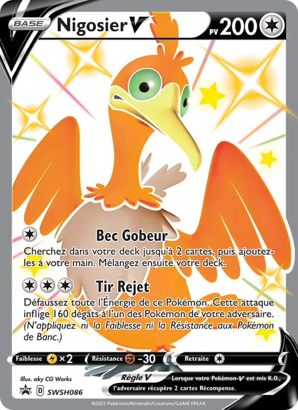 Scan HD carte Pokémon Nigosier V SWSH086/107 — Promo SWSH