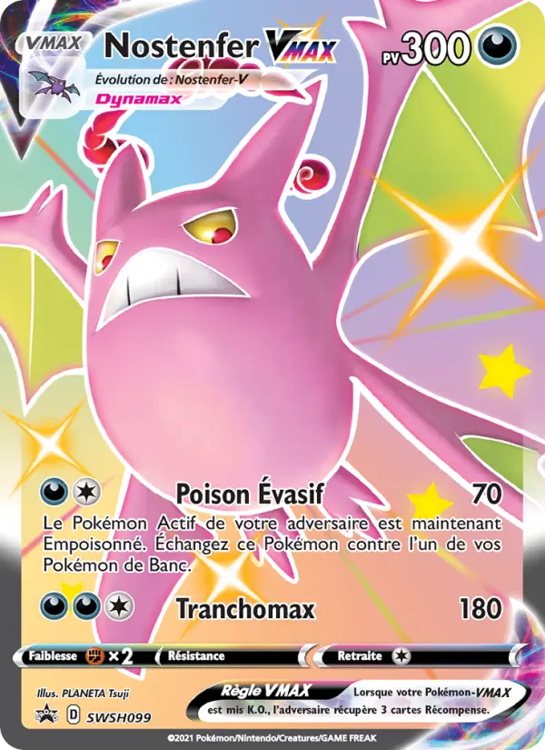 Scan HD carte Pokémon Nostenfer VMAX SWSH099/107 — Promo SWSH
