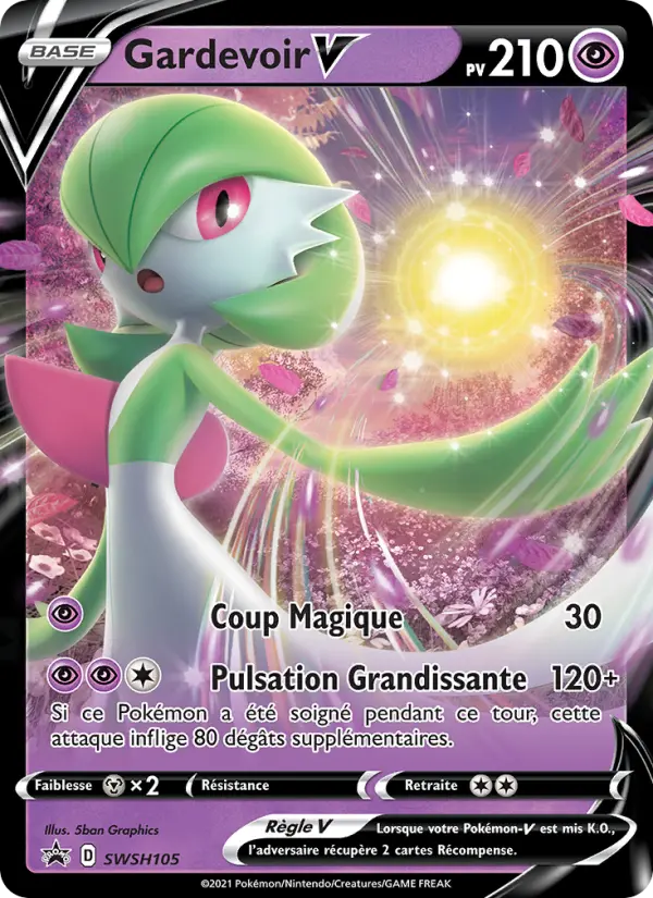 Scan HD carte Pokémon Gardevoir V SWSH105/107 — Promo SWSH
