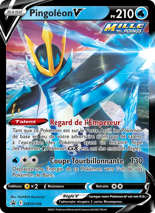 Scan HD carte Pokémon Pingoléon V SWSH108/107 — Promo SWSH