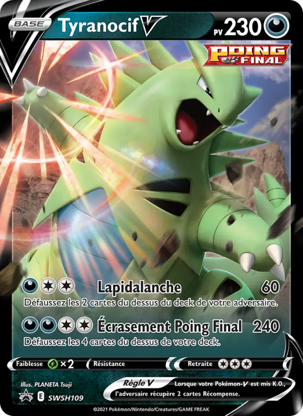 Scan HD carte Pokémon Tyranocif V SWSH109/107 — Promo SWSH
