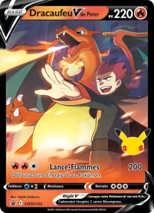 Carte Pokemon Dracaufeu V de Peter SWSH133/307 Promo SWSH