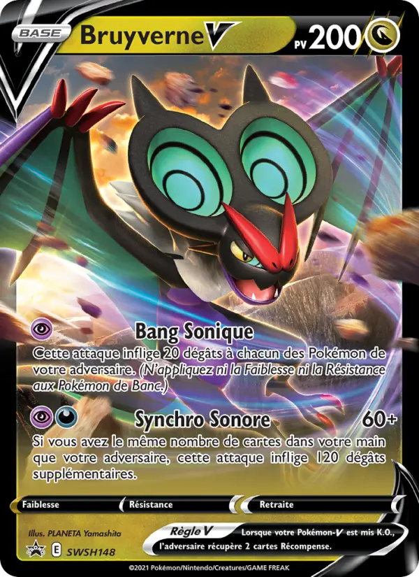 Scan HD carte Pokémon Bruyverne V SWSH148/107 — Promo SWSH