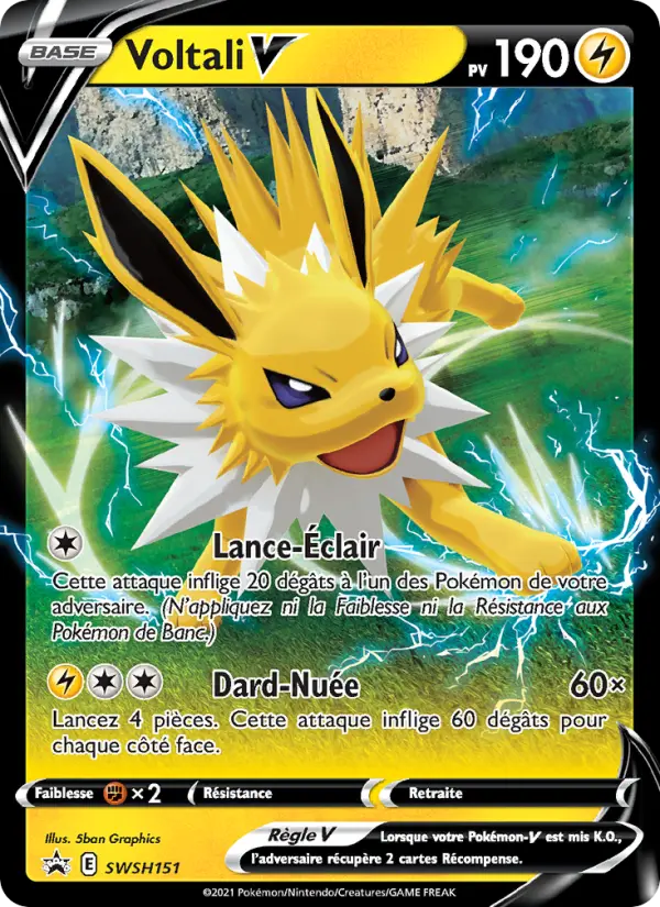 Scan HD carte Pokémon Voltali V SWSH151/107 — Promo SWSH