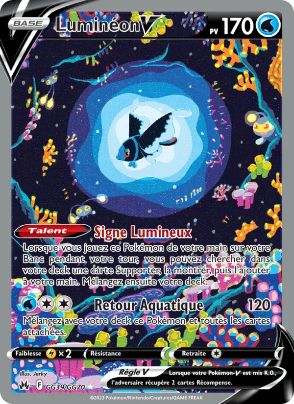 Scan HD carte Pokémon Luminéon V GG39/159 — Zénith Suprême