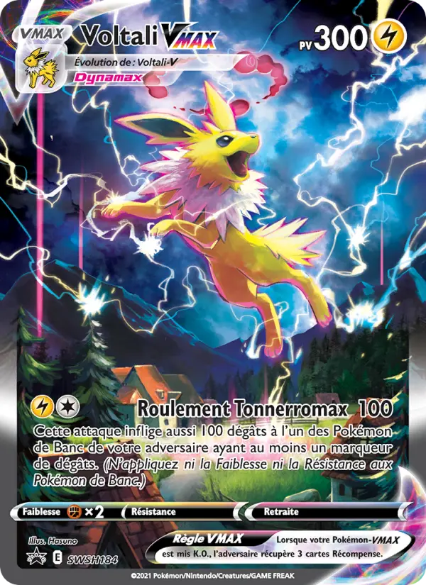 Scan HD carte Pokémon Voltali VMAX SWSH184/107 — Promo SWSH