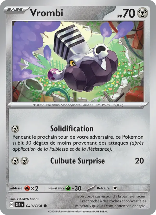 Scan HD carte Pokémon Vrombi 043/64 — Fable Nébuleuse