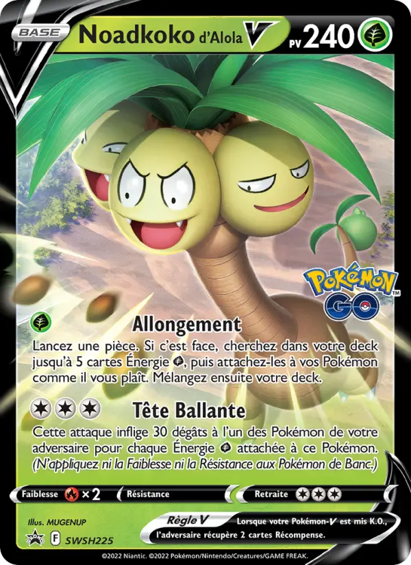Scan HD carte Pokémon Noadkoko d'Alola V SWSH225/107 — Promo SWSH