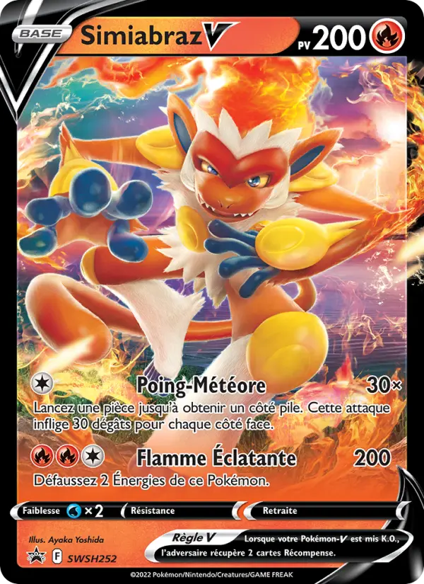 Scan HD carte Pokémon Simiabraz V SWSH252/107 — Promo SWSH