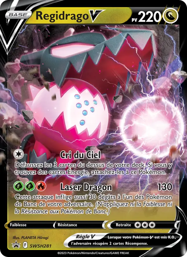 Scan HD carte Pokémon Regidrago V SWSH281/107 — Promo SWSH