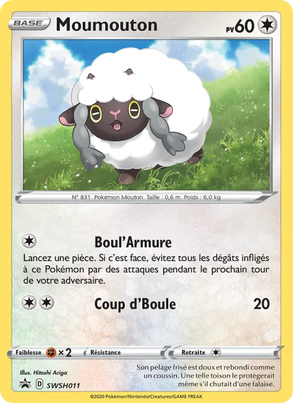 Scan HD carte Pokémon Moumouton SWSH011/107 — Promo SWSH