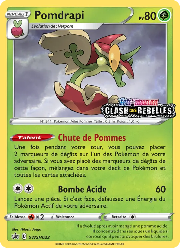 Scan HD carte Pokémon Pomdrapi SWSH022/107 — Promo SWSH