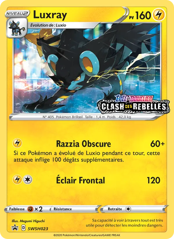 Scan HD carte Pokémon Luxray SWSH023/107 — Promo SWSH