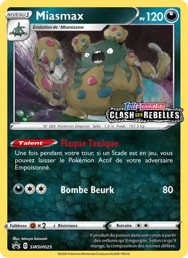 Scan HD carte Pokémon Miasmax SWSH025/107 — Promo SWSH