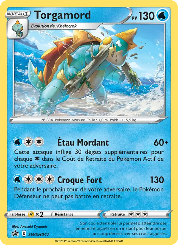 Scan HD carte Pokémon Torgamord SWSH047/107 — Promo SWSH