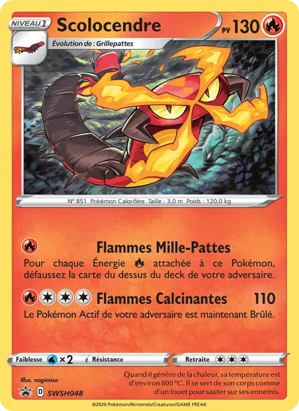 Scan HD carte Pokémon Scolocendre SWSH048/107 — Promo SWSH