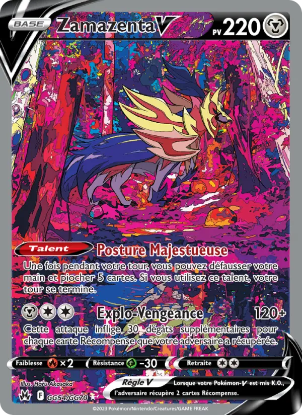 Scan HD carte Pokémon Zamazenta V GG54/159 — Zénith Suprême