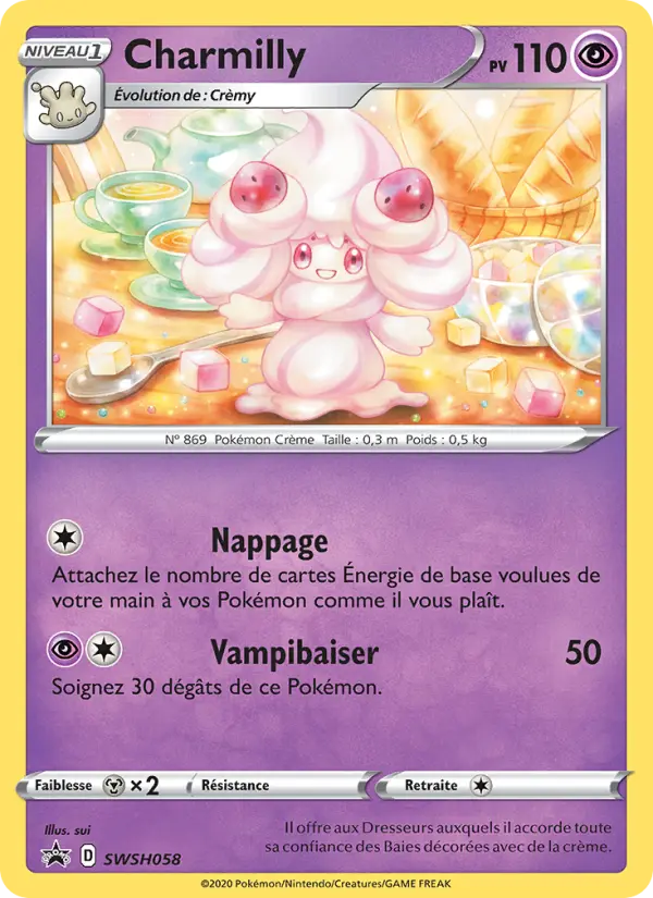 Scan HD carte Pokémon Charmilly SWSH058/107 — Promo SWSH