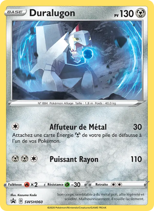 Scan HD carte Pokémon Duralugon SWSH060/107 — Promo SWSH