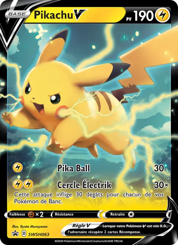 Scan HD carte Pokémon Pikachu V SWSH063/107 — Promo SWSH