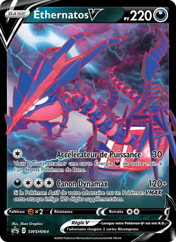 Scan HD carte Pokémon Éthernatos V SWSH064/107 — Promo SWSH