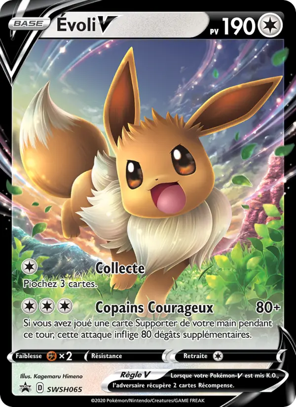 Scan HD carte Pokémon Évoli V SWSH065/107 — Promo SWSH