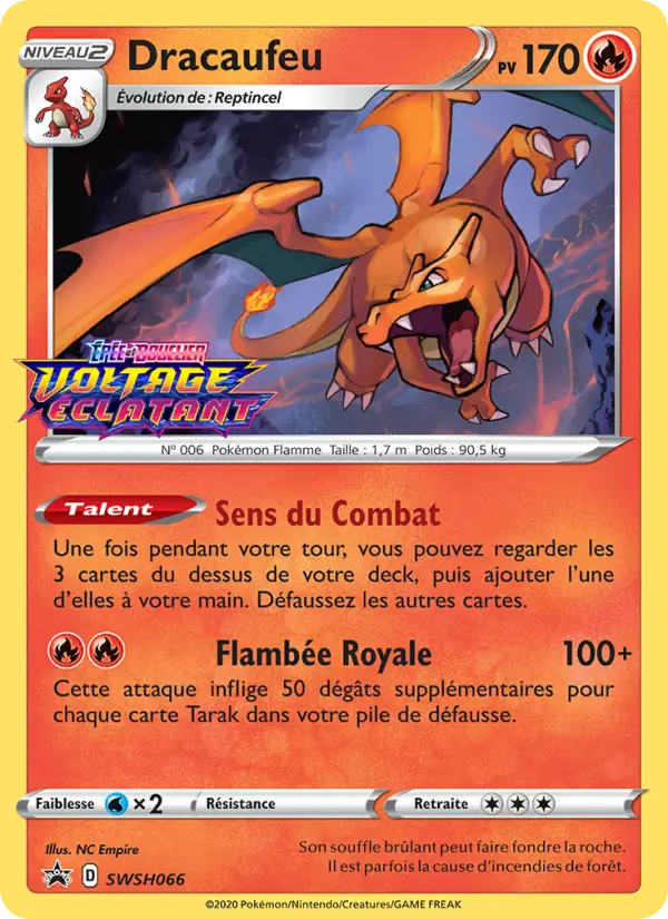 Scan HD carte Pokémon Dracaufeu SWSH066/107 — Promo SWSH