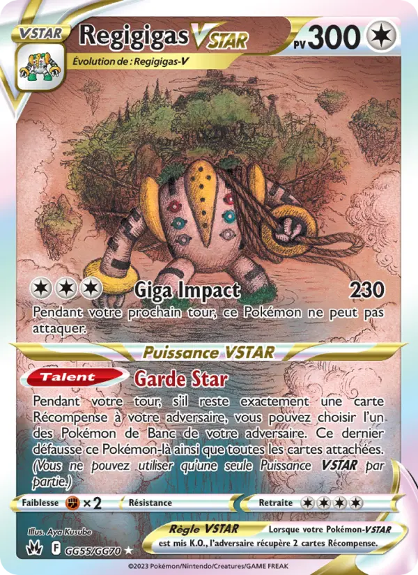 Scan HD carte Pokémon Regigigas VSTAR GG55/159 — Zénith Suprême