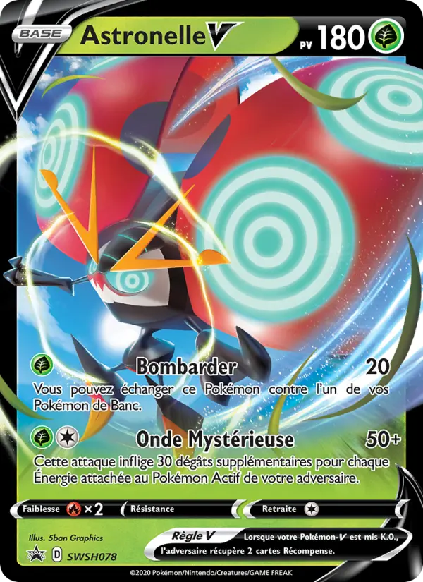 Scan HD carte Pokémon Astronelle V SWSH078/107 — Promo SWSH