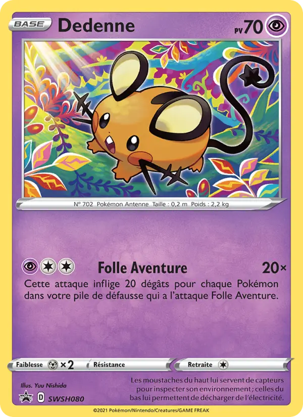 Scan HD carte Pokémon Dedenne SWSH080/107 — Promo SWSH