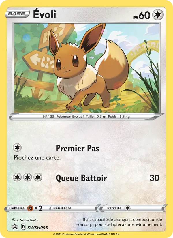 Scan HD carte Pokémon Évoli SWSH095/107 — Promo SWSH
