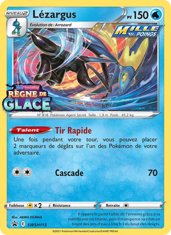 Scan HD carte Pokémon Lézargus SWSH113/107 — Promo SWSH