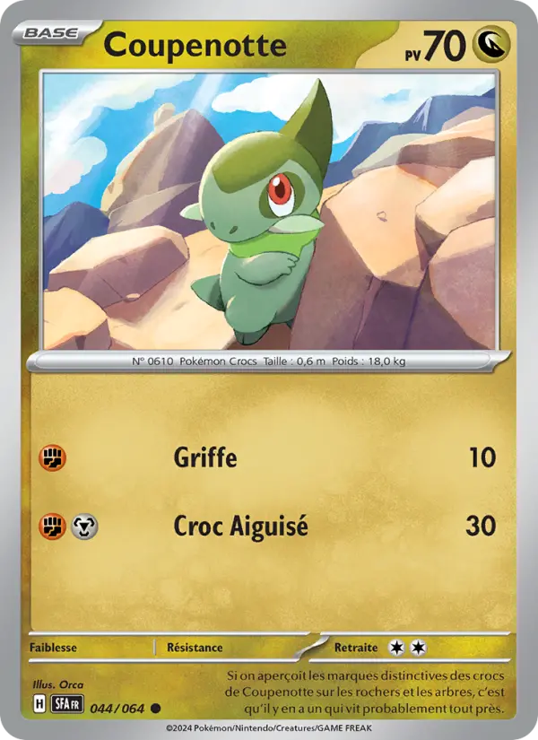Scan HD carte Pokémon Coupenotte 044/64 — Fable Nébuleuse