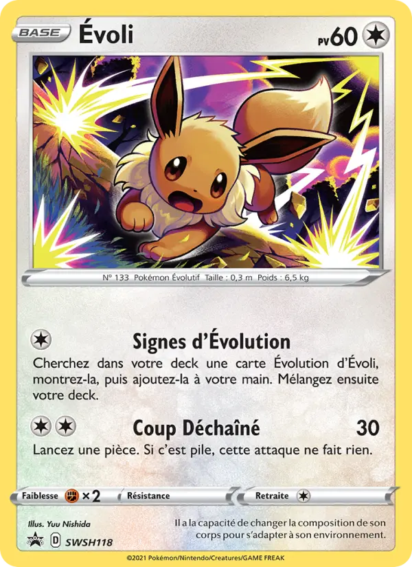Scan HD carte Pokémon Évoli SWSH118/107 — Promo SWSH