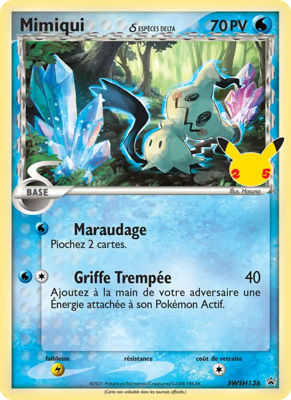 Scan HD carte Pokémon Mimiqui SWSH136/107 — Promo SWSH